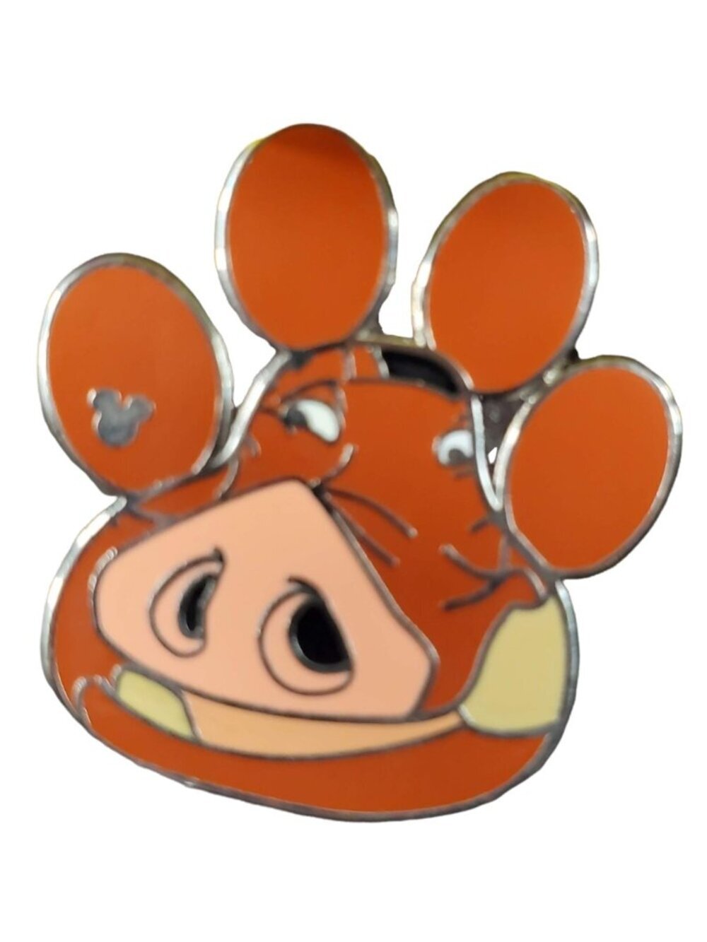 Disney Pumbaa Trading Pin Hidden Mickey Lion King Warthog Paw Print Brooch Pin